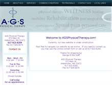 Tablet Screenshot of agsphysicaltherapy.com